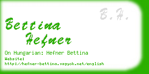 bettina hefner business card